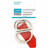 Anneaux en D argent 1''