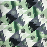 POLYESTER DÉCO NAPPE SAPIN HIVERNAL VERT
