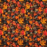 COTON IMPRIMÉ FEUILLES D AUTOMNE