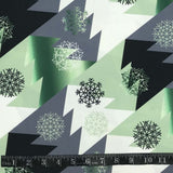 POLYESTER DÉCO NAPPE SAPIN HIVERNAL VERT