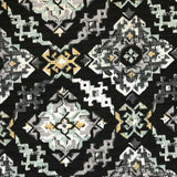 TISSU EXTÉRIEUR MOSAÏQUE FOND NOIR
