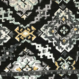 TISSU EXTÉRIEUR MOSAÏQUE FOND NOIR
