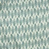 FLANELLETTE IMPRIMÉE FEUILLES BLEUES
