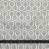 FLANELLETTE IMPRIMÉE GÉOMÉTRIQUE GRIS FOND BLANC