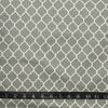FLANELLETTE IMPRIMÉE GÉOMÉTRIQUE BLANC FOND GRIS