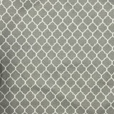 FLANELLETTE IMPRIMÉE GÉOMÉTRIQUE BLANC FOND GRIS