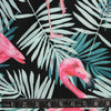 POLYESTER DÉCO ET NAPPE FLAMMANDS ET FEUILLES SUR FOND NOIR