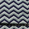 FLANELLETTE IMPRIMÉE ZIGZAG BLEUS