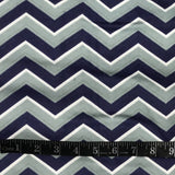 FLANELLETTE IMPRIMÉE ZIGZAG BLEUS