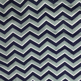 FLANELLETTE IMPRIMÉE ZIGZAG BLEUS