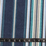 TISSU EXTÉRIEUR LIGNÉ FAUX TRICOT BLEU