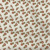 COTON IMPRIMÉ ABSTRAIT FLEURS ORANGES