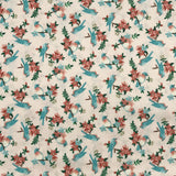 COTON IMPRIMÉ OISEAUX FOND ROSE