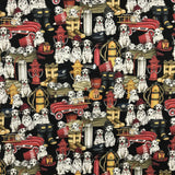 COTON IMPRIMÉ POMPIERS DALMATIENS