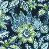 TISSU EXTÉRIEUR FEUILLES BLEUES FOND BLEUS