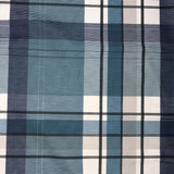 POLYESTER DÉCO ET NAPPE CARREAUX BLEUS-VERTS