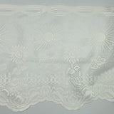 DENTELLE VALANCE BLANCHE AVEC TOURNESOL ET SOLEIL