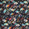 COTON IMPRIMÉ CRANES MULTICOLORES
