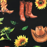 POLYESTER DÉCO NAPPE COWBOY ET TOURNESOL