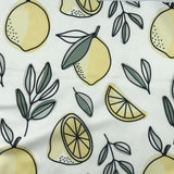 MICROFIBRE CITRONS FOND BLANC