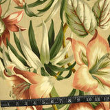 TISSU EXTÉRIEUR FLEURIS FOND BEIGE