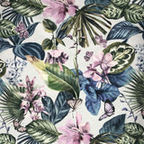 POLYESTER DÉCO ET NAPPE FEUILLAGE ET PAPILLONS PASTEL