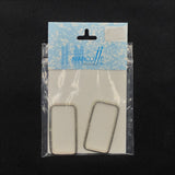 Anneaux en rectangle argent 1 1/2''