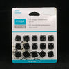 Bouton-pression à coudre en plastique noir 9mm