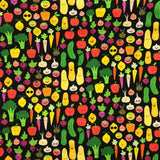 COTON IMPRIMÉ BONHOMMES LÉGUMES