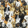 COTON IMPRIMÉ GRANDE MEUTE DE CHIENS