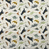 FLANELLETTE IMPRIMÉE PETITS DINOSAURES FOND BLANC