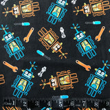 FLANELLETTE IMPRIMÉE ROBOTS