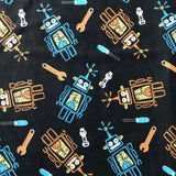 FLANELLETTE IMPRIMÉE ROBOTS