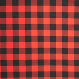 TISSU À NAPPE - CARROTÉ ROUGE ET NOIR PETITS CARREAUX