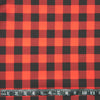 TISSU À NAPPE - CARROTÉ ROUGE ET NOIR PETITS CARREAUX