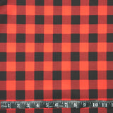 TISSU À NAPPE - CARROTÉ ROUGE ET NOIR PETITS CARREAUX