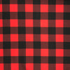 TISSU À NAPPE - CARROTÉ ROUGE ET NOIR GROS CARREAUX