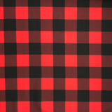 TISSU À NAPPE - CARROTÉ ROUGE ET NOIR GROS CARREAUX