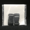 Attache pour sac à dos en plastique noir qui clip 1/2''