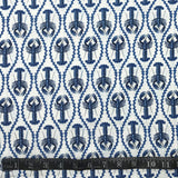COTON IMPRIMÉ CRABES BLEUS