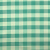 COTON IMPRIMÉ CARREAUX TURQUOISE ET CRÈME