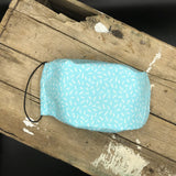 MASQUE TRAITS BLANCS SUR FOND BLEU