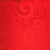 TISSU À NAPPE - ROUGE À MOTIFS SPIRALES