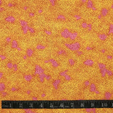 COTON IMPRIMÉ ORANGE ET ROSE PICOTÉ
