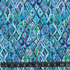 COTON IMPRIMÉ LOSANGE BLEU ET VERT