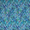 COTON IMPRIMÉ LOSANGE BLEU ET VERT