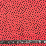 COTON IMPRIMÉ FOURMIES SUR FOND ROUGE