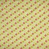 COTON IMPRIMÉ FLEURS EN POINTS SUR FOND JAUNE