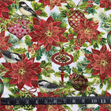 COTON IMPRIMÉ DE NOËL BORDURE DORÉE