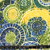 TISSU EXTÉRIEUR FLEUR MANDALA VERT ET BLEU